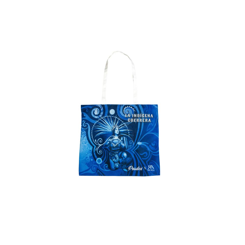 Prados x Rah Azul Indígena Guerrera Canva Tote Bag